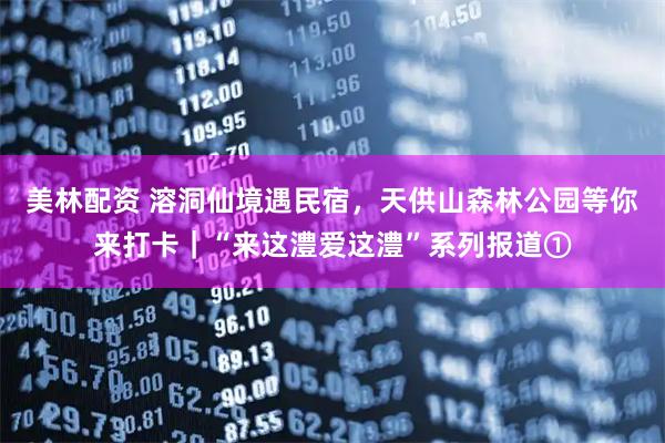美林配资 溶洞仙境遇民宿，天供山森林公园等你来打卡｜“来这澧爱这澧”系列报道①