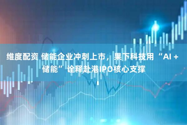 维度配资 储能企业冲刺上市,果下科技用 “AI + 储能” 诠释赴港IPO核心支撑